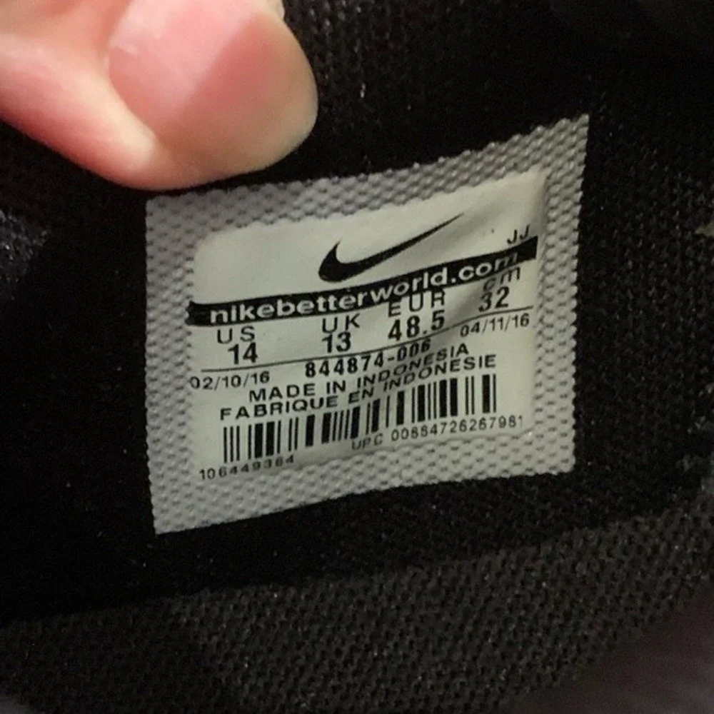 Size 14 - NWOT.Nike Air Max Modern Essential Black Sneakers  -844874006. W/Box.